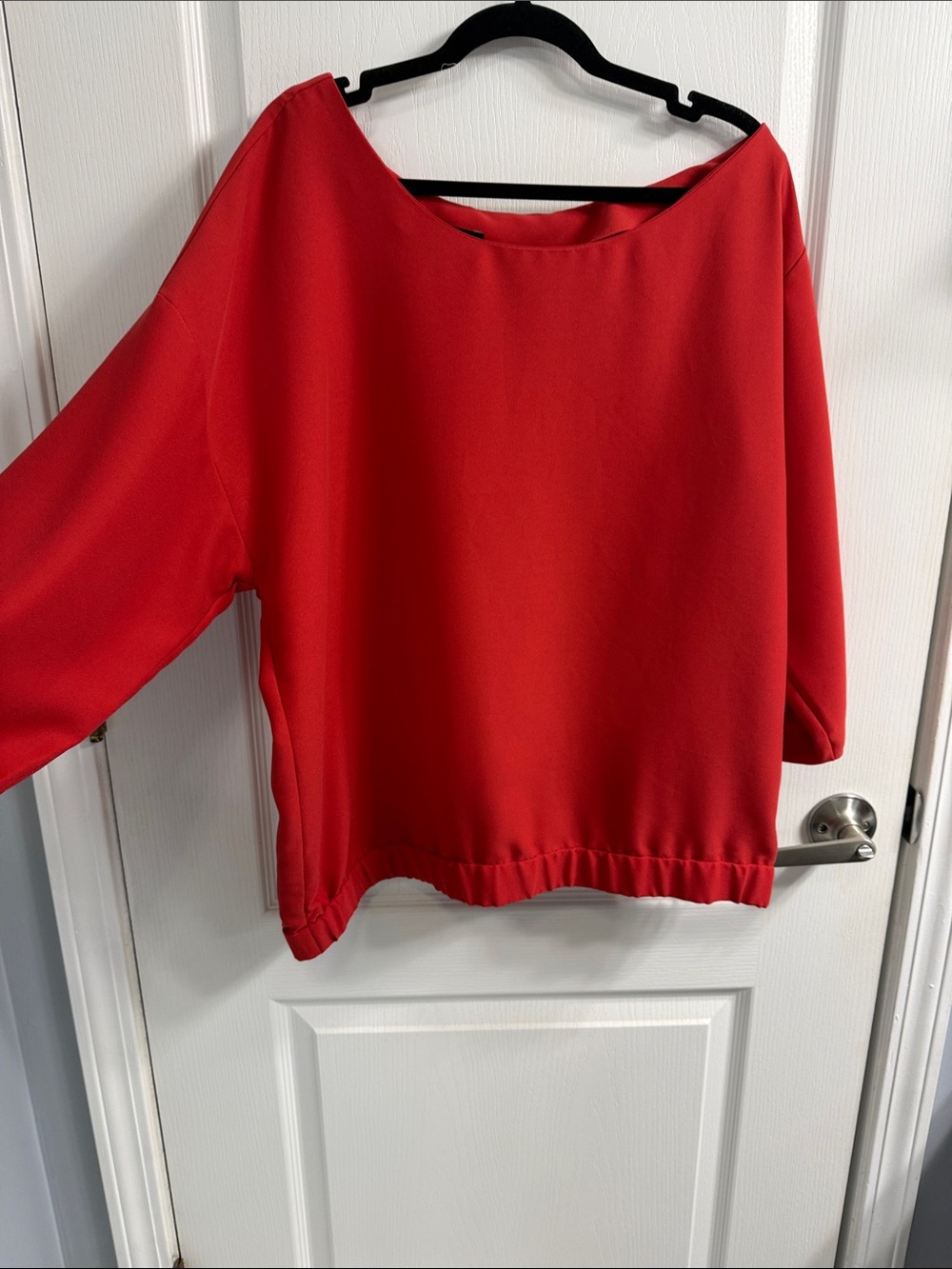 Banana Republic Red Boatneck Dolman Sleeve Blouse